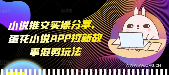 小说推文实操分享，蛋花小说APP拉新故事混剪玩法