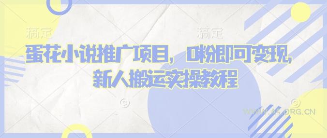 蛋花小说推文项目，0粉即可变现，新人搬运实操教程