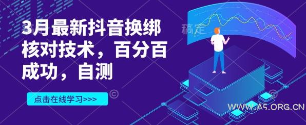 3月最新抖音换绑核对技术，百分百成功，自测