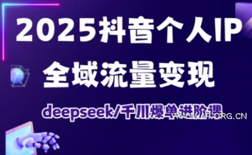 2025抖音个人IP全域流量变现进阶课,deepseek千川爆单进阶课