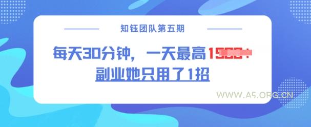 副业她只用了1招，每天30分钟，无脑二创，一天最高1.5k