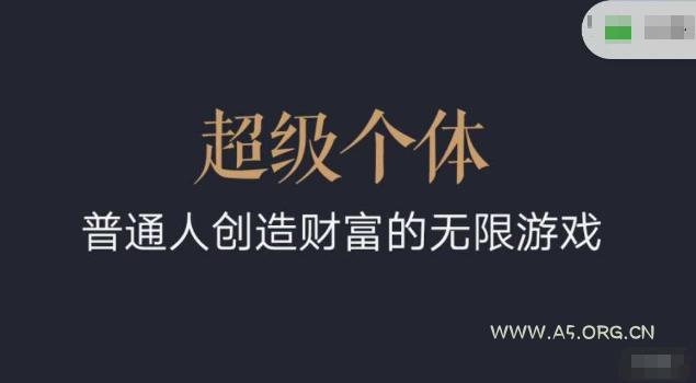 超级个体2024-2025翻盘指南,普通人创造财富的无限游戏