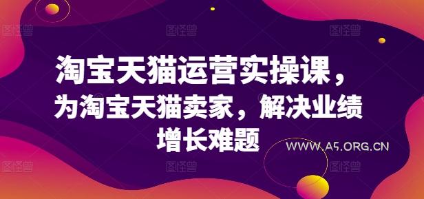 淘宝天猫运营实操课,为淘宝天猫卖家,解决业绩增长难题