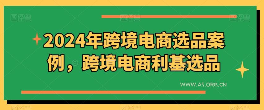 2024年跨境电商选品案例，跨境电商利基选品（更新）