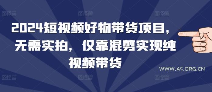 2024短视频好物带货项目,无需实拍,仅靠混剪实现纯视频带货