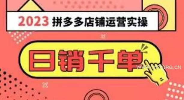 2023拼多多运营实操，每天30分钟日销1000＋，爆款选品技巧大全（10节课）