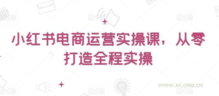 小红书电商运营实操课,从零打造全程实操