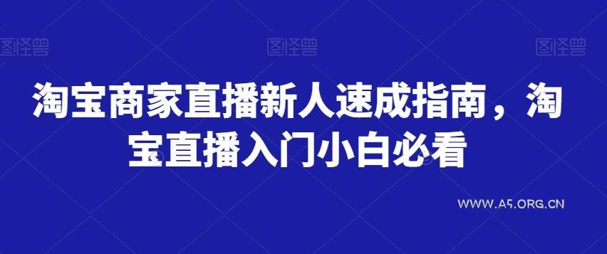 淘宝商家直播新人速成指南，淘宝直播入门小白必看