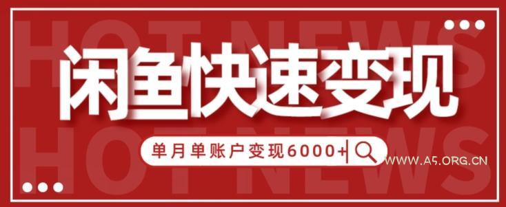 【新手项目】小白快速在闲鱼单月单账号变现6000+的秘密