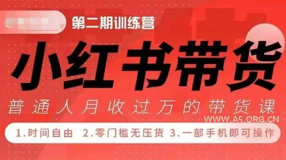 小Red书带货42天训练营 2.0版,宝妈+自由职+上班族+大学生,提高副业收入的大红利项目