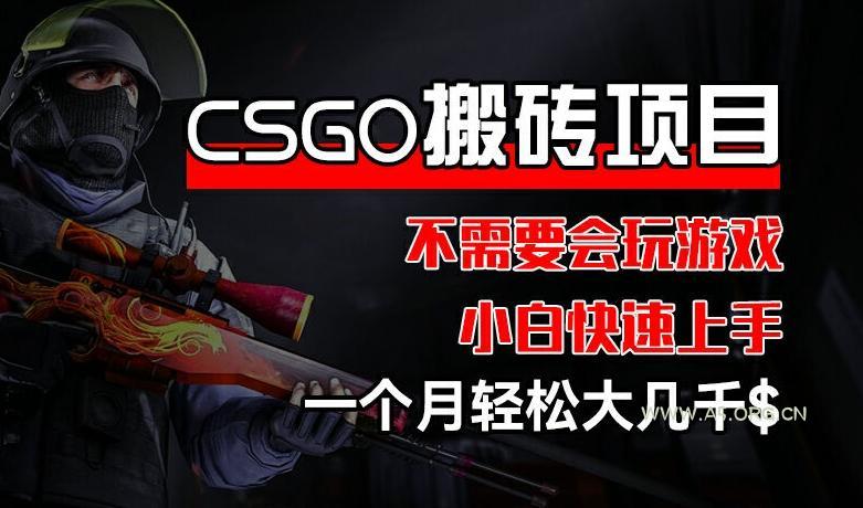 CSGO 装备搬砖项目，操作简单，不需要会玩游戏，小白也能快速上手，一个月轻松大几千【揭秘】