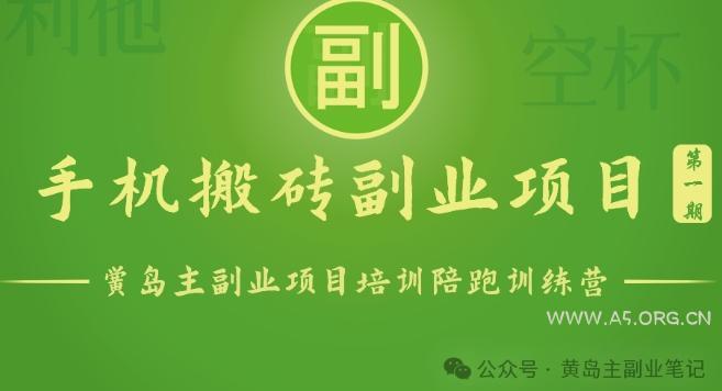手机搬砖小副业项目训练营1.0,实测1小时收益50+,一部手机轻松日入100+