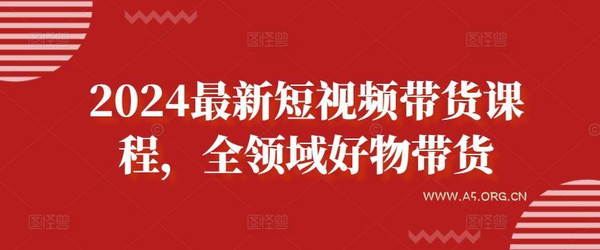 2024最新短视频带货课程，全领域好物带货