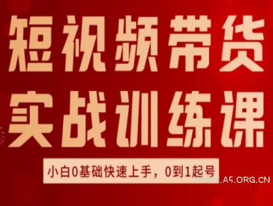 短视频带货实战训练课，好物分享实操，小白0基础快速上手，0到1起号