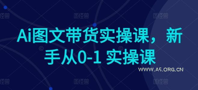 Ai图文带货实操课，新手从0-1 实操课