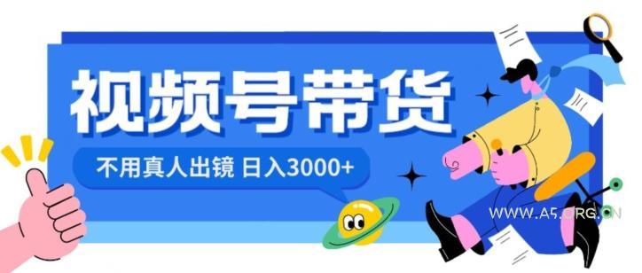 视频号带货，日入3000+，不用真人出镜