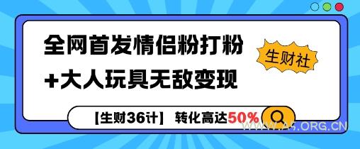 【生财36计】全网首发情侣粉打粉+大人玩具无敌变现