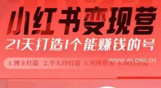 小红书博主课,21天从0到1打造1个能赚钱的红薯号,适用于新手小白