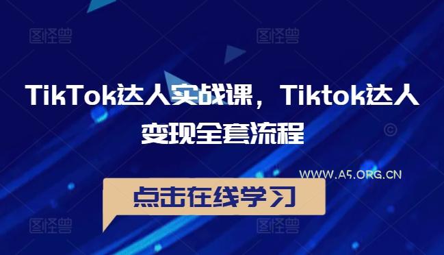 TikTok达人实战课,Tiktok达人变现全套流程