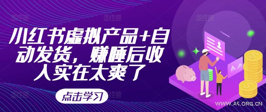小红书虚拟产品+自动发货,赚睡后收入实在太爽了