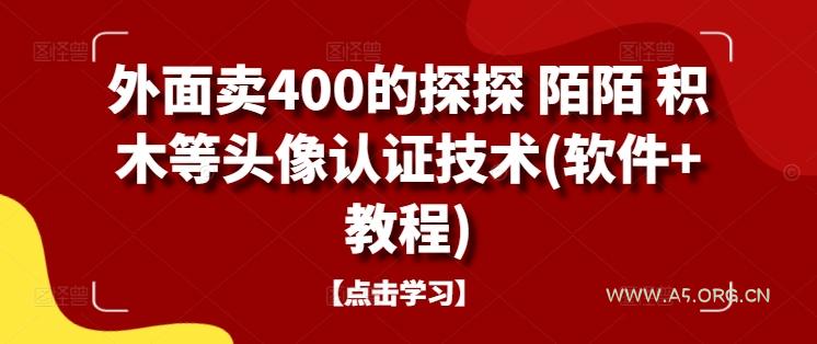 外面卖400的探探 陌陌 积木等头像认证技术(软件+教程)