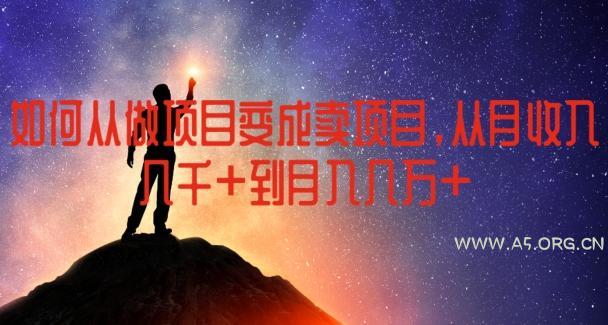 如何从做项目变成卖项目，从月收入几千到月入几万【揭秘】