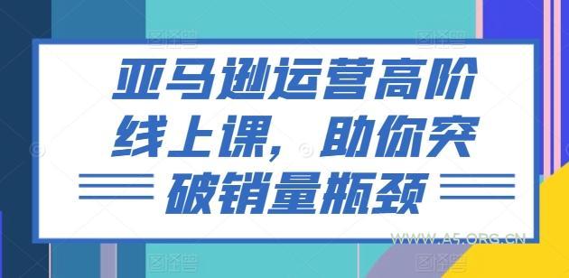 亚马逊运营高阶线上课,助你突破销量瓶颈