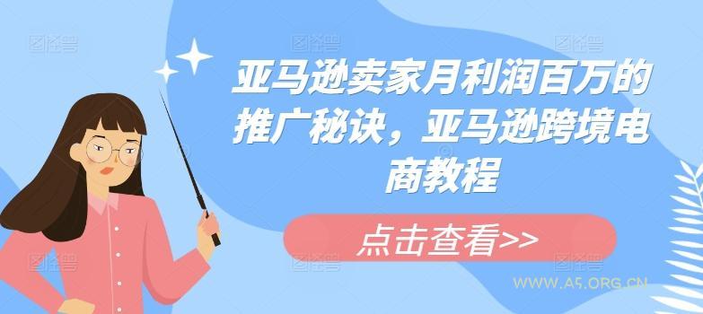 亚马逊卖家月利润百万的推广秘诀，亚马逊跨境电商教程