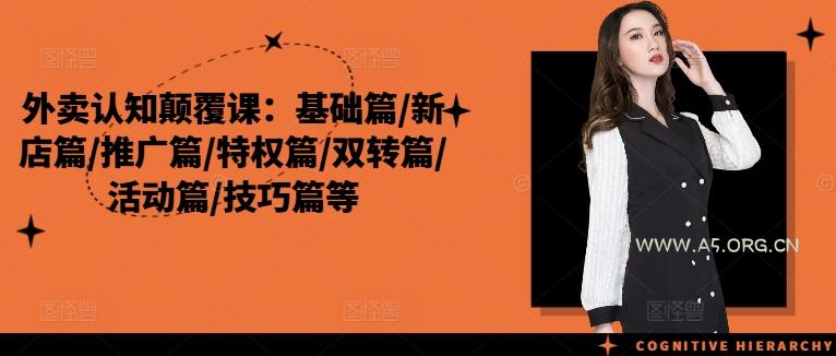 外卖认知颠覆课：基础篇/新店篇/推广篇/特权篇/双转篇/活动篇/技巧篇等