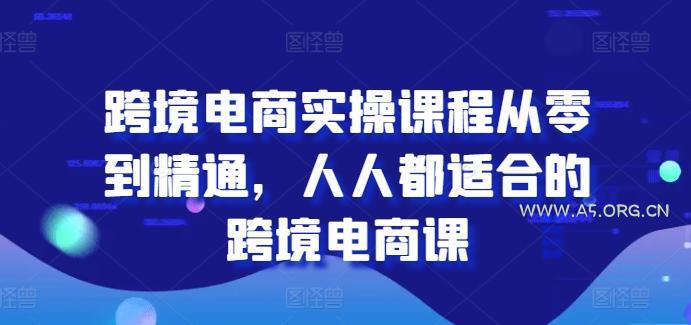 跨境电商实操课程从零到精通,人人都适合的跨境电商课