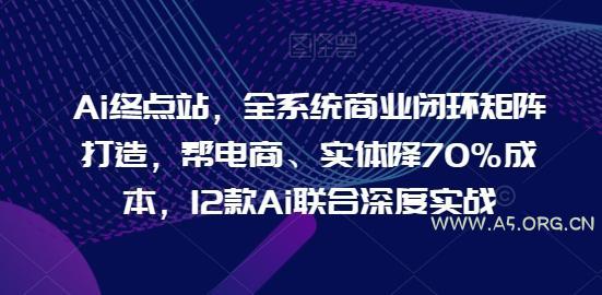 Ai终点站，全系统商业闭环矩阵打造，帮电商、实体降70%成本，12款Ai联合深度实战
