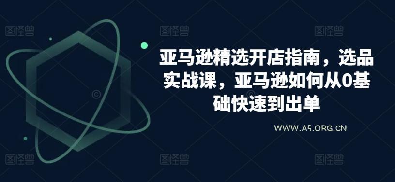 亚马逊精选开店指南,选品实战课,亚马逊如何从0基础快速到出单