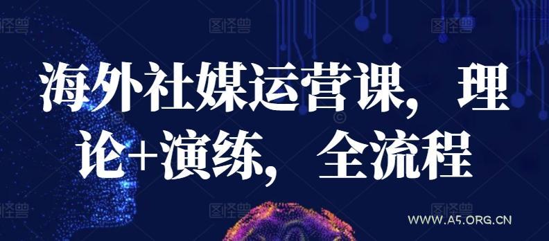 海外社媒运营课，理论+演练，全流程