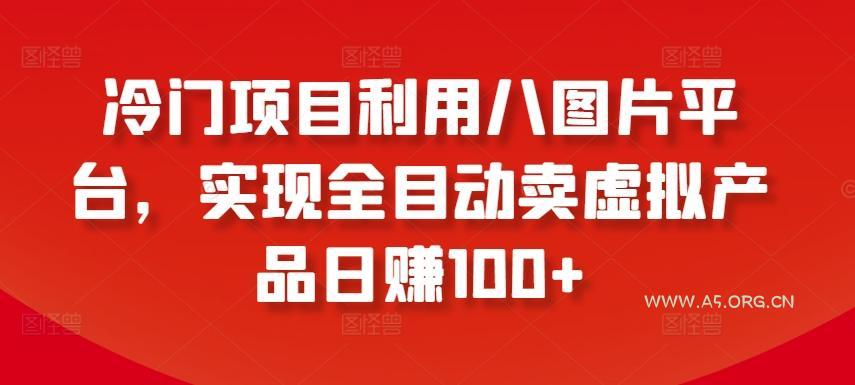 冷门项目利用八图片平台，实现全目动卖虚拟产品日赚100+【揭秘】