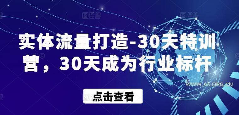 实体流量打造-30天特训营，30天成为行业标杆