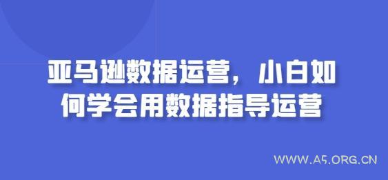 亚马逊数据运营，小白如何学会用数据指导运营