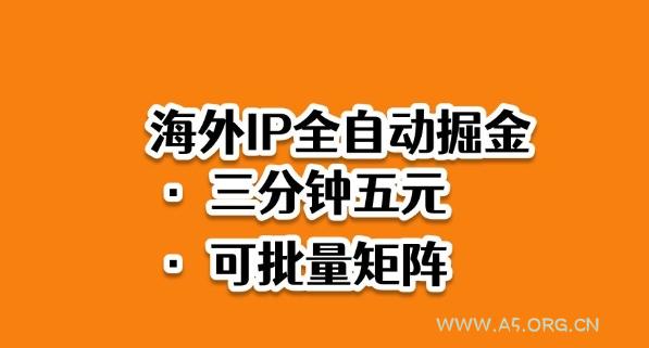 海外ip全自动掘金，2025必做蓝海项目，3分钟落地，矩阵直接开干【揭秘】