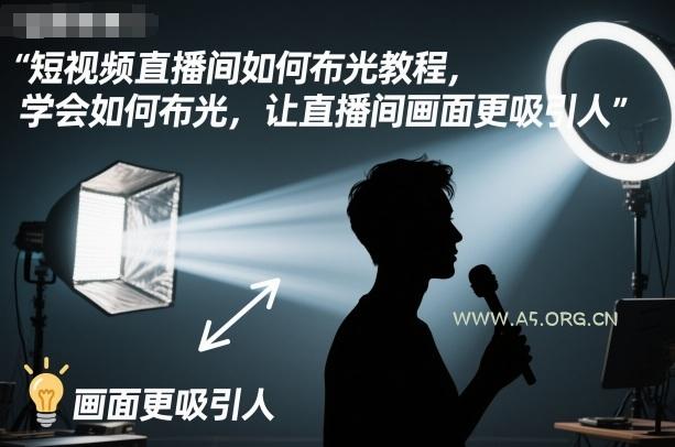 短视频直播间如何布光教程，学会如何布光，让直播间画面更吸引人