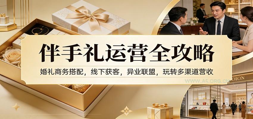 伴手礼运营全攻略：婚礼商务搭配，线下获客，异业联盟，玩转多渠道营收-小红泡