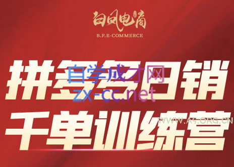 白凤电商·拼多多日销千单训练营(更新2026)-小红泡