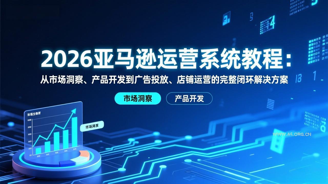 2026亚马逊运营系统教程：从市场洞察、产品开发到广告投放、店铺运营的完整闭环解决方案-小红泡
