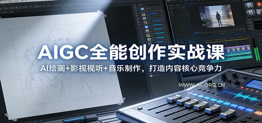 AIGC全能创作实战课：AI绘画+影视视听+音乐制作，打造内容核心竞争力-小红泡