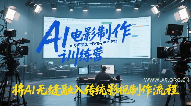 AI电影制作训练营,掌握AI视频生成一致性与电影剪辑,将AI无缝融入传统影视制作流程-小红泡