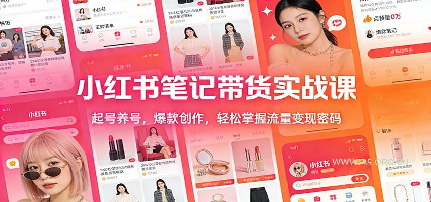 小红书笔记带货实战课：起号养号，爆款创作，轻松掌握流量变现密码-小红泡