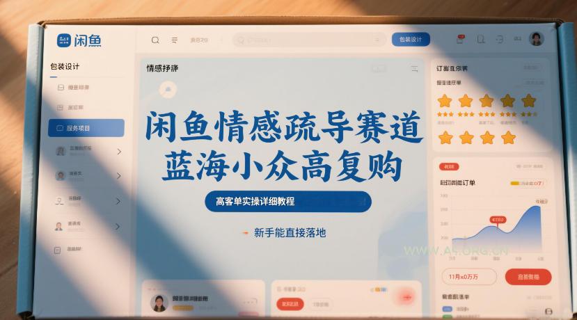闲鱼情感疏导赛道,蓝海小众高复购,高客单实操详细教程,新手能直接落地-小红泡