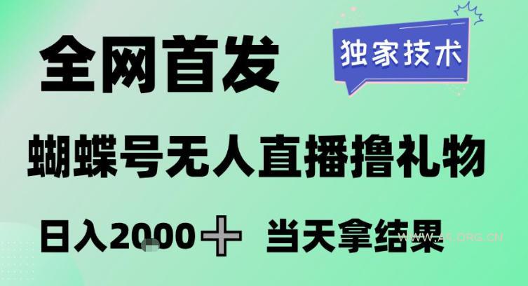 2026最新蝴蝶号无人直播掘金,独家技术,全网首发小白做了一个月收益3W,长期稳定可做【揭秘】-小红泡