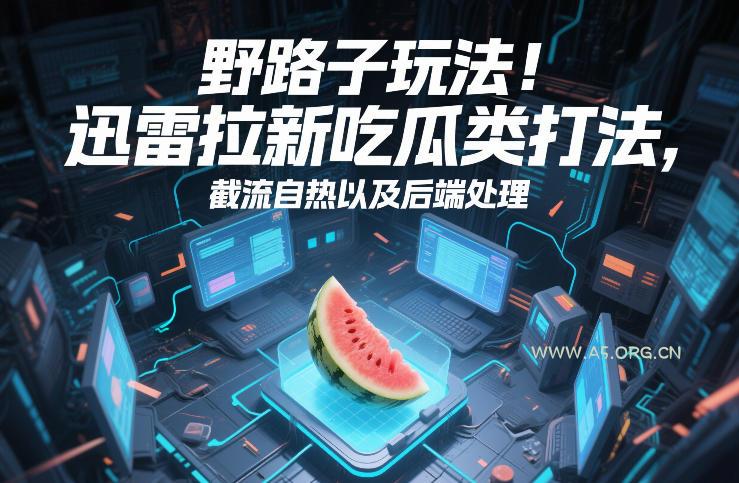 野路子玩法！迅雷拉新吃瓜类打法，截流自热以及后端处理-小红泡