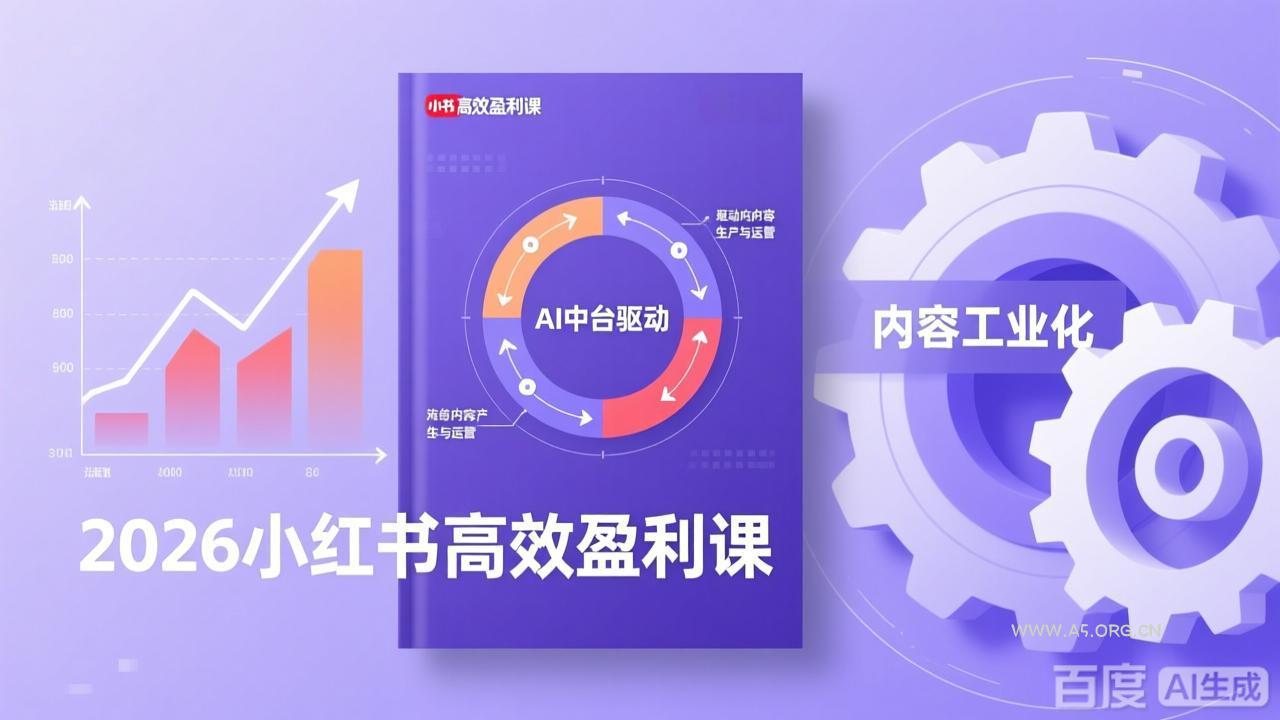 2026小红书高效盈利课，流量双引擎+内容工业化+AI中台驱动，构建可复制的千万级营收模型-小红泡