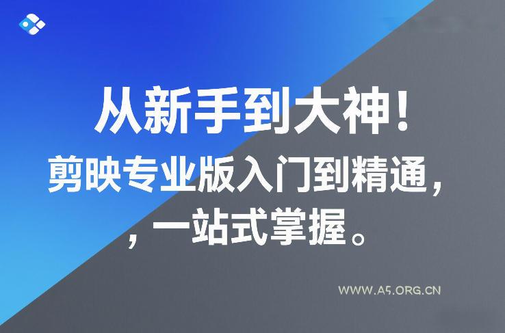 从新手到大神！剪映专业版入门到精通，一站式掌握-小红泡