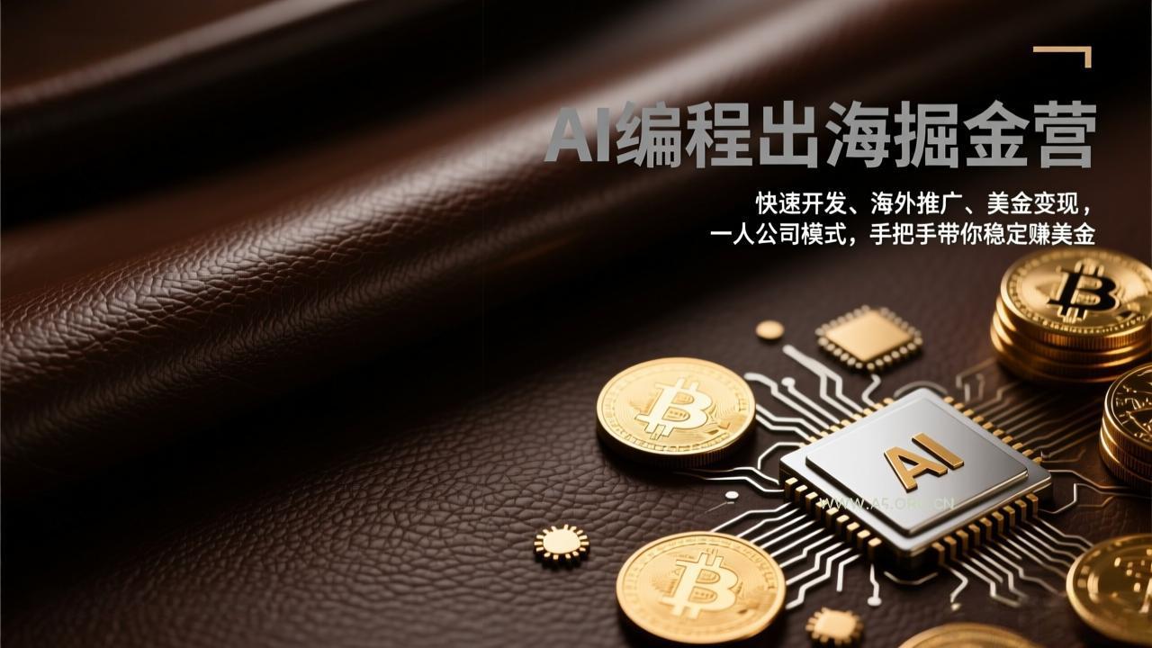 AI编程出海掘金营：快速开发、海外推广、美金变现，一人公司模式，手把手带你稳定赚美金-小红泡